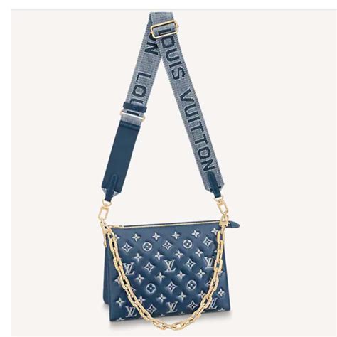 navy lv bag|louis vuitton blue denim bag.